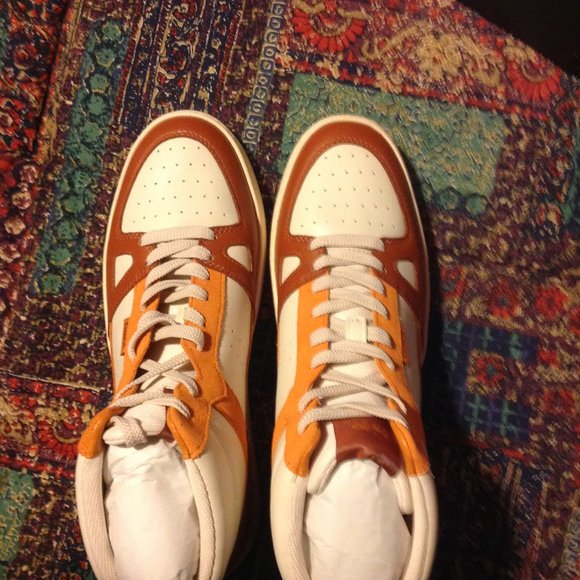 Coach men's Clip Court Multicolor Hi-Top Leather & Suede Sneakers-11D-New in Box - Picture 6 of 14